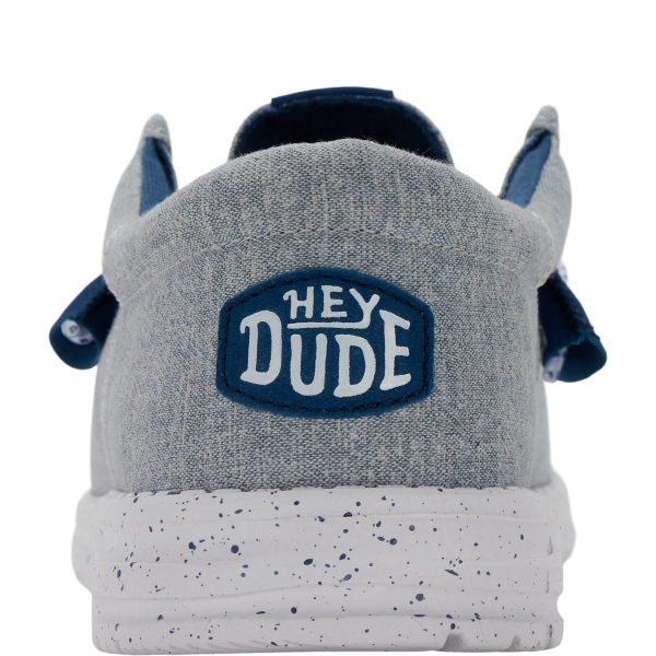 Wally Funk Heathered Knit - Grey Blue