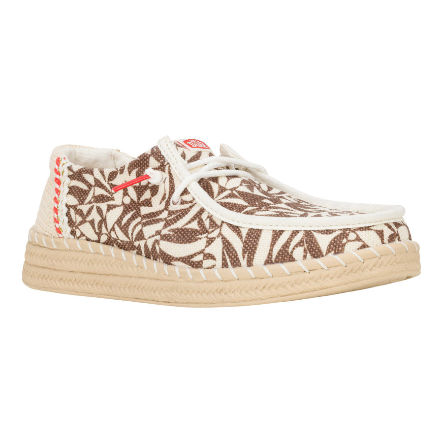 Wendy Espadrille Retro Palm - Downtown Brown/Egret - Image 7