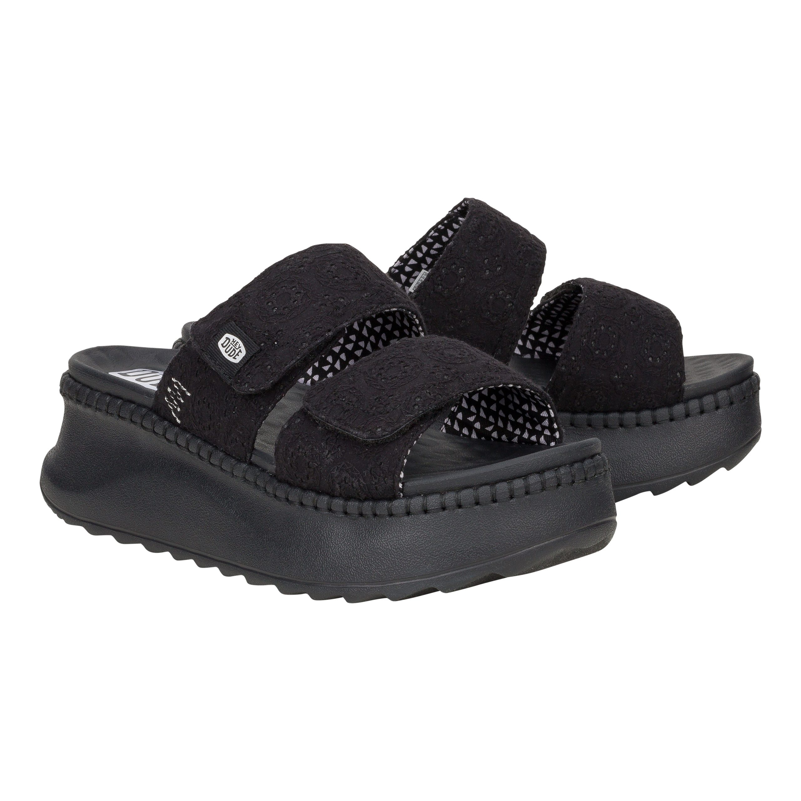 Delray Slide Eyelet - Black - Image 2