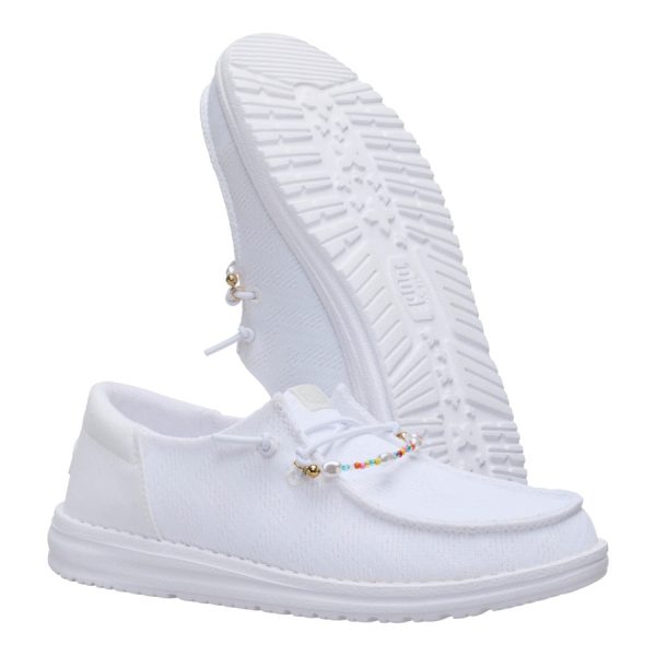 Wendy Funk Mesh Shoelry - White