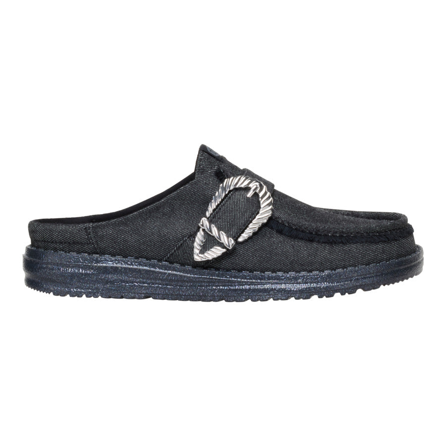 Wendy Slip Buckle Denim - Black/Black - Image 8