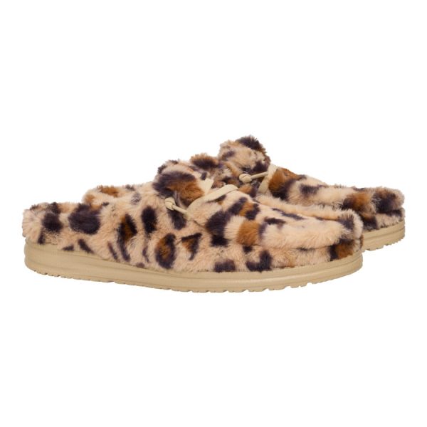 Wendy Slipper Leo Fur - Tan/Multi